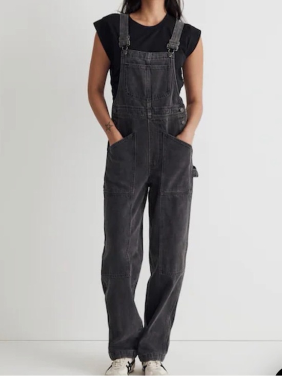 Madewell Pants - Madewell Denim Oversized Carpenter Overalls in Hartwell Wash size small gray